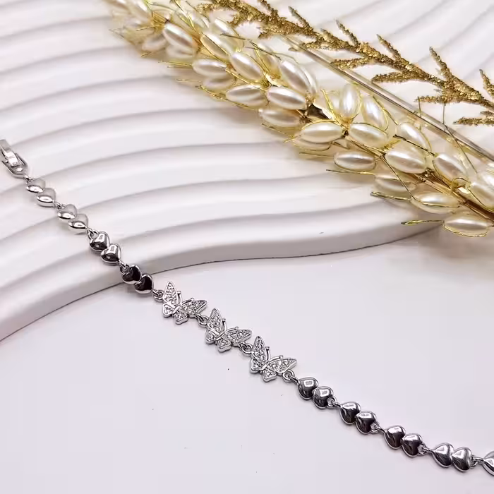 دستبند پروانه ای زیبا استیل