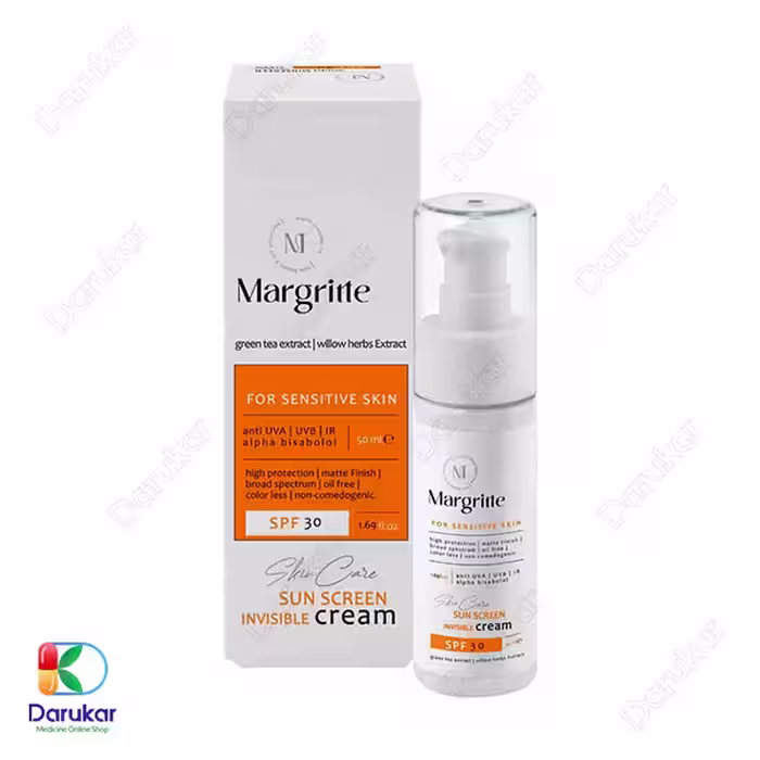 کرم ضد آفتاب مارگریت مناسب پوست حساس SPF30