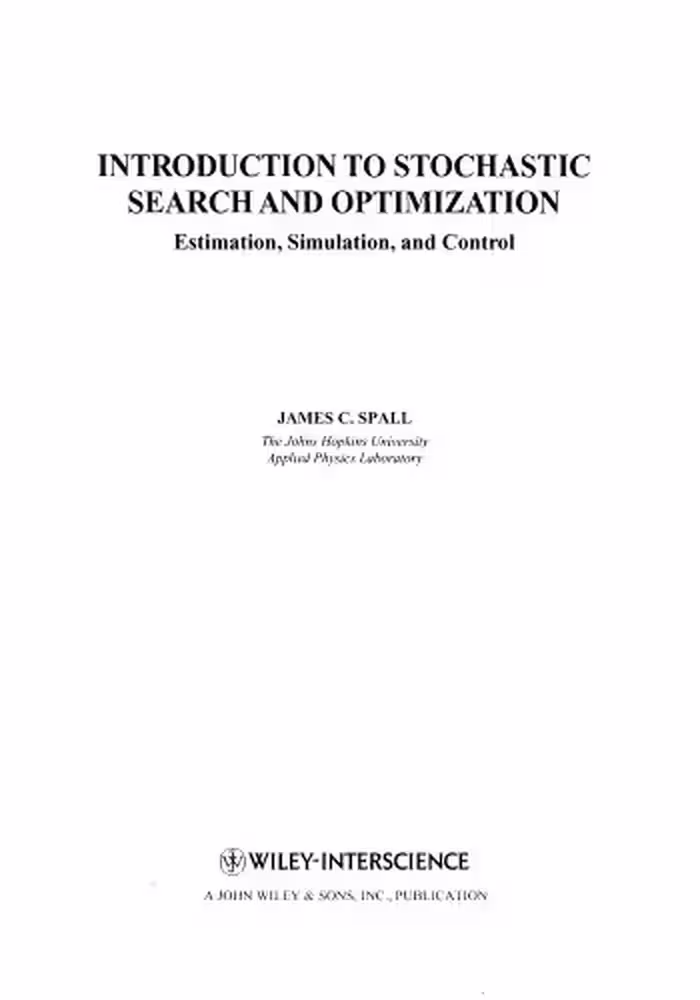 خرید و دانلود نسخه کامل کتاب Introduction to stochastic search and optimization: estimation, simulation, and control