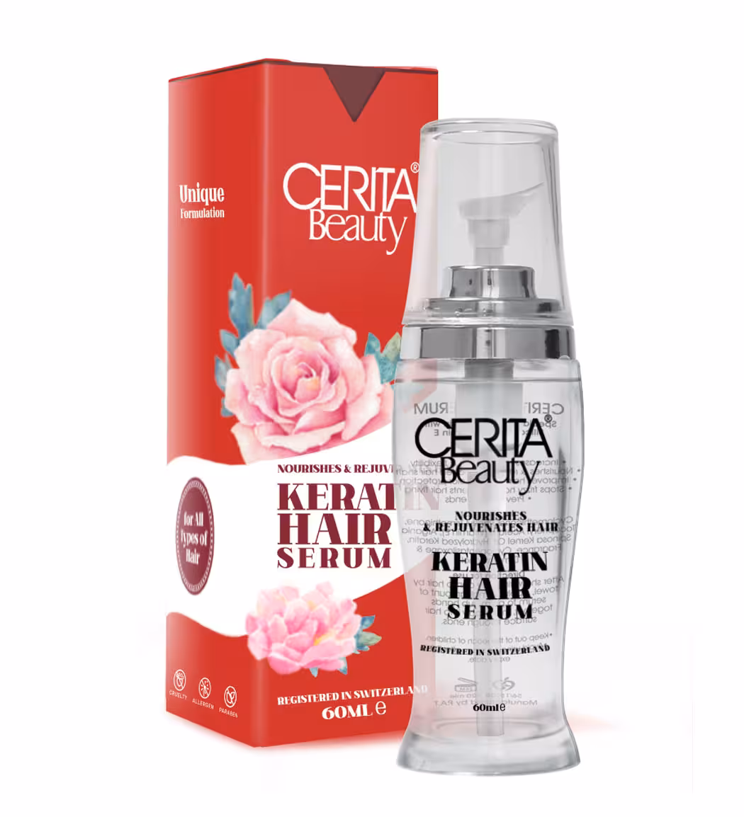 سرم مو کراتین ،نرم کننده و برطرف کننده وز موی سریتا 60 ml