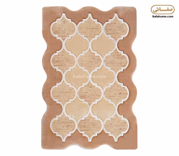 فرش زرباف طرح مراکشی قهوه ای