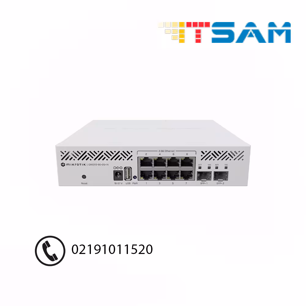 روتر سوئیچ میکروتیک مدل CRS310-8G 2S IN