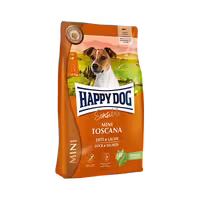 غذای خشک سگ بالغ نژاد کوچک مدل توسکانا برند happy dog هپی داگ 4 کیلویی