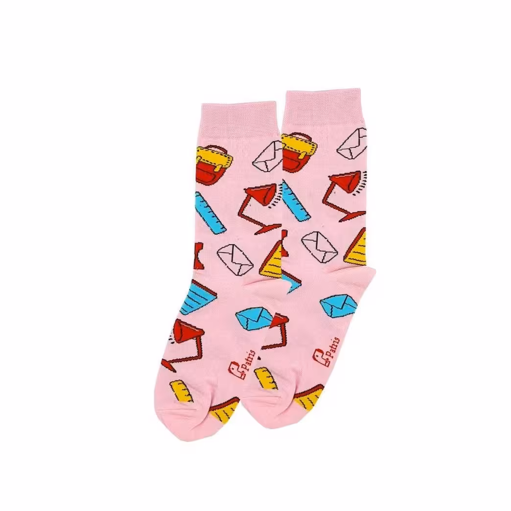 جوراب ساقدار پاتریس سری پاییز طرح مدرسه