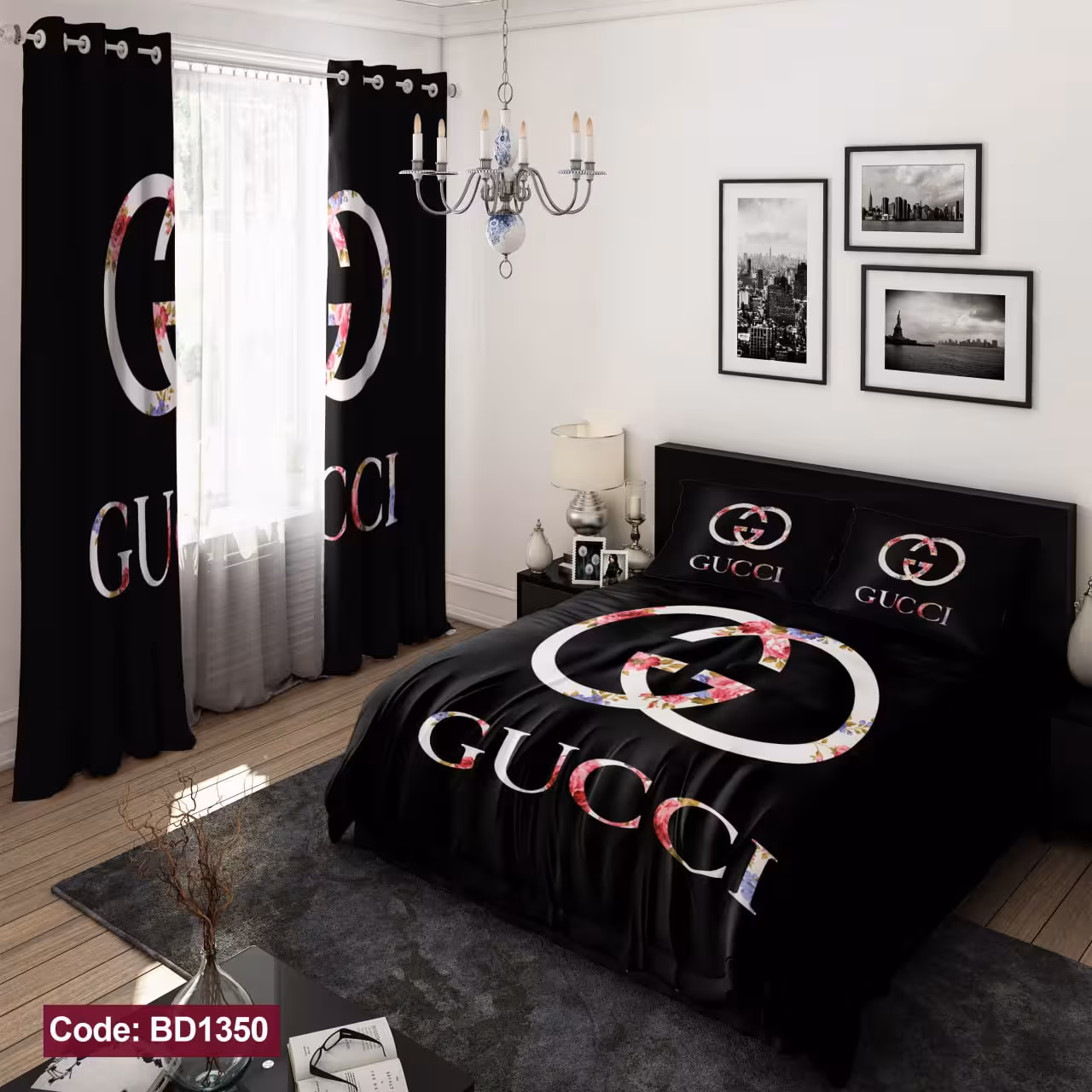 ست 6 تکه روتختی مخمل ضد لک ترک طرح بزرگسال کد 1350