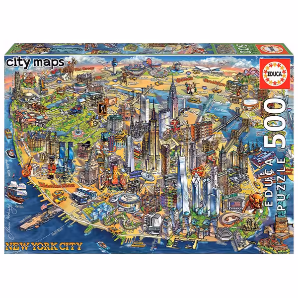پازل 500 قطعه Educa طرح نقشه شهر نیویورک