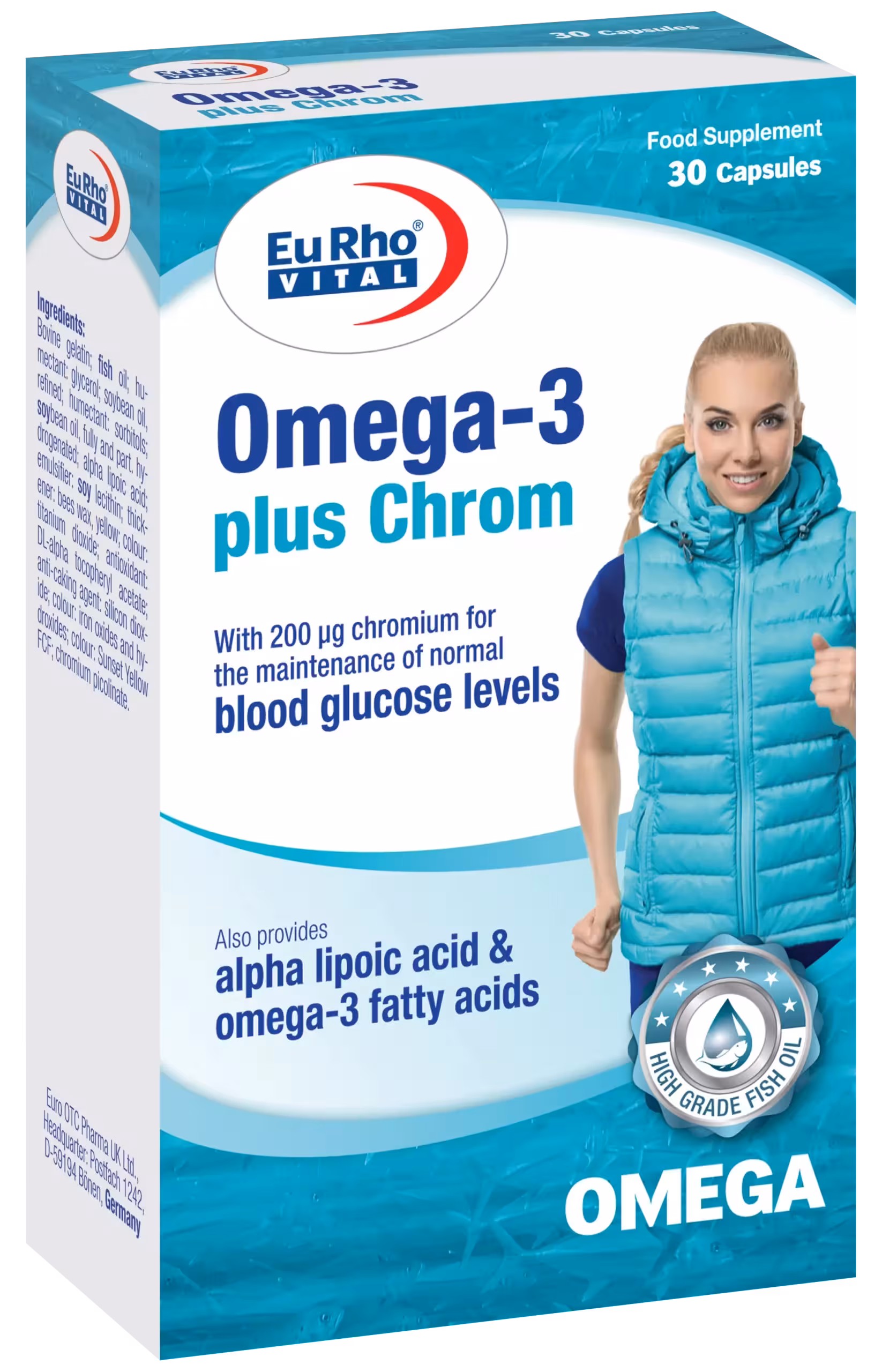 امگا 3 پلاس کروم یوروویتال (30 عددی)