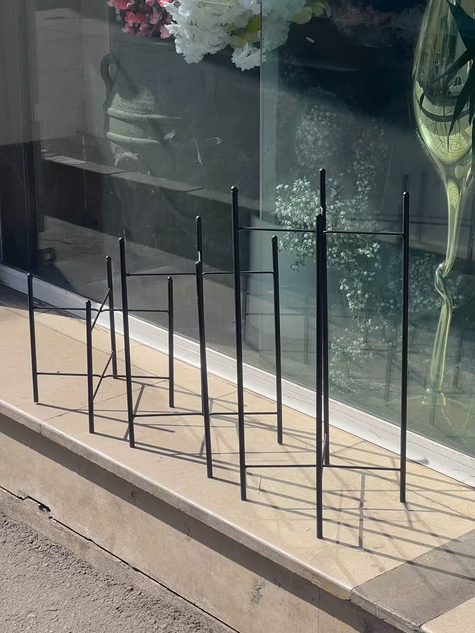 استند فلزی مشکی مات مجموعه سه عددی