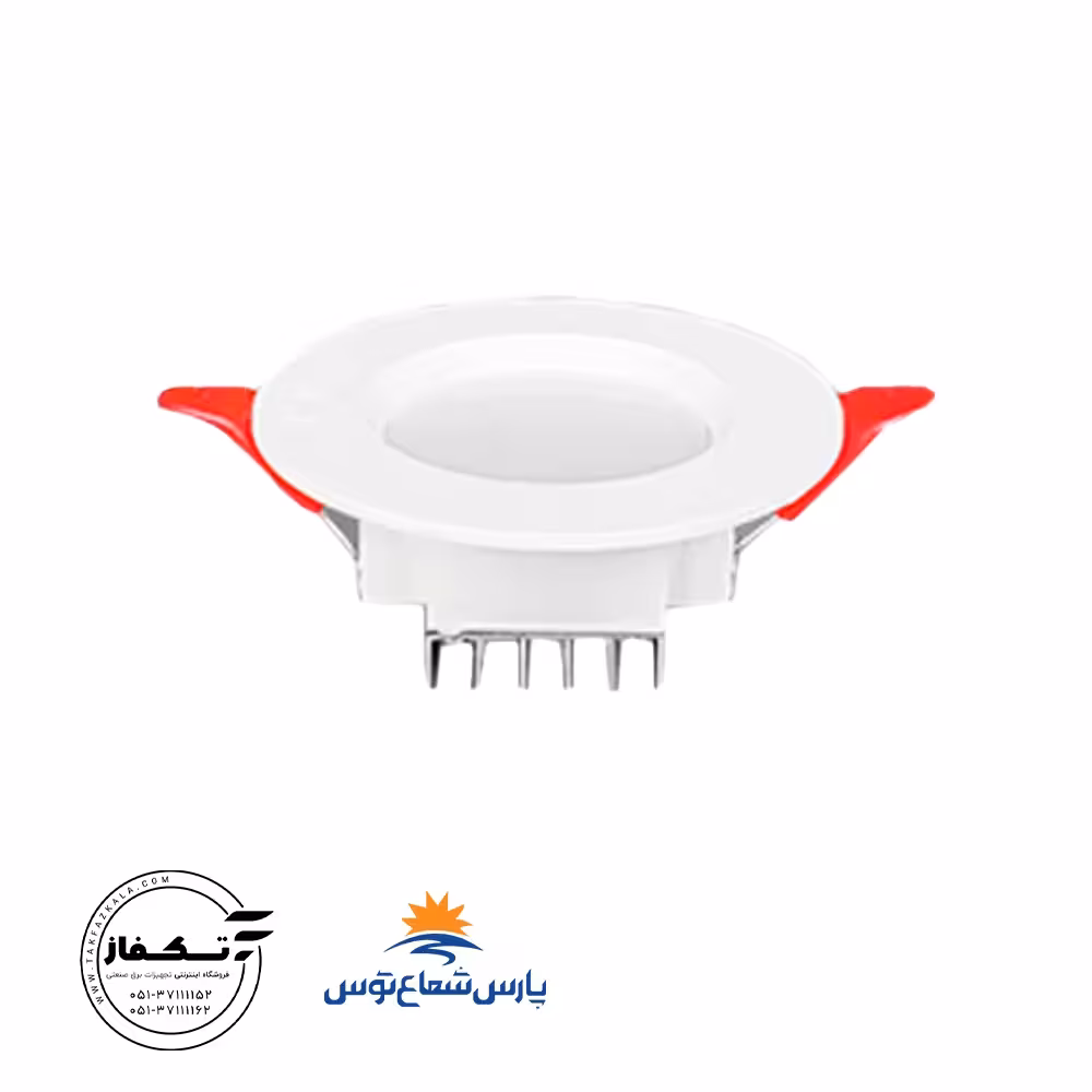 چراغ توکار سولاریس 5 وات دایره رنگ سفیدآفتابی پارس شعاع توس