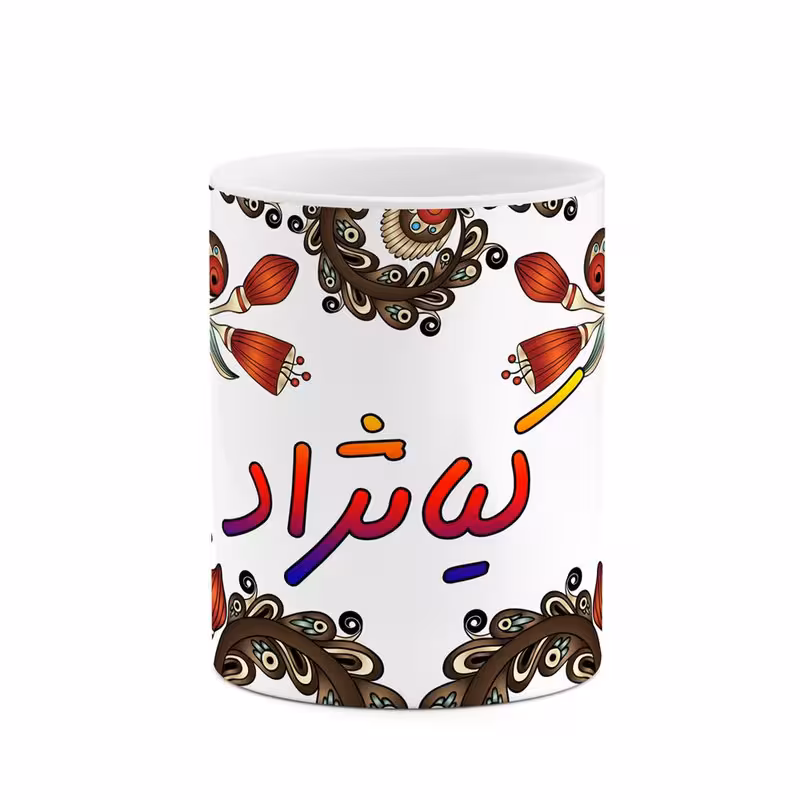 ماگ   اسم کیانژاد  سنتی گل و بته کد mgh46645