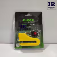 قفل دیسک سایز بزرگ 10mm برند OK زرد
