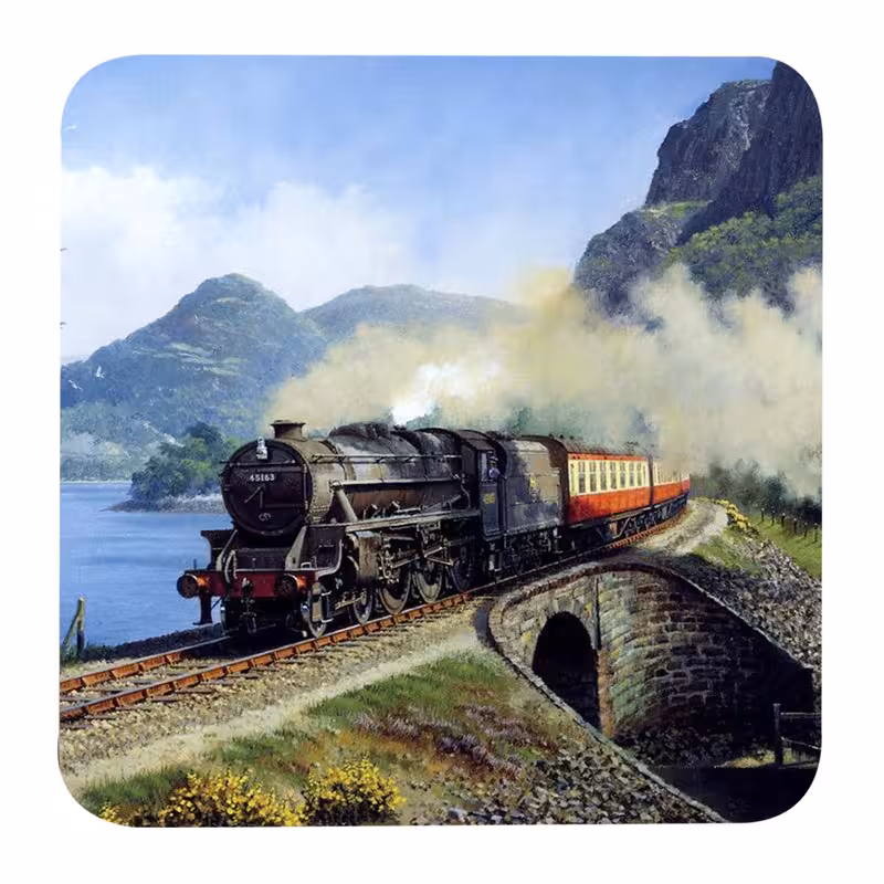 مگنت کد G1061 طرح نقاشی منظره و قطار و ریل