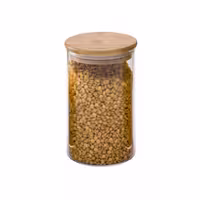 بانکه شیشه ای درب چوبی گرد 17 سانت یونیک کد UN-1748