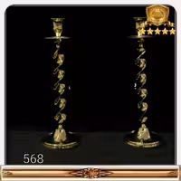 شمعدان برنجی پیچ جفتی بزرگ