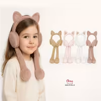 گوش گیر زمستانی پمپی دخترانه/ متحرک و بوق دار