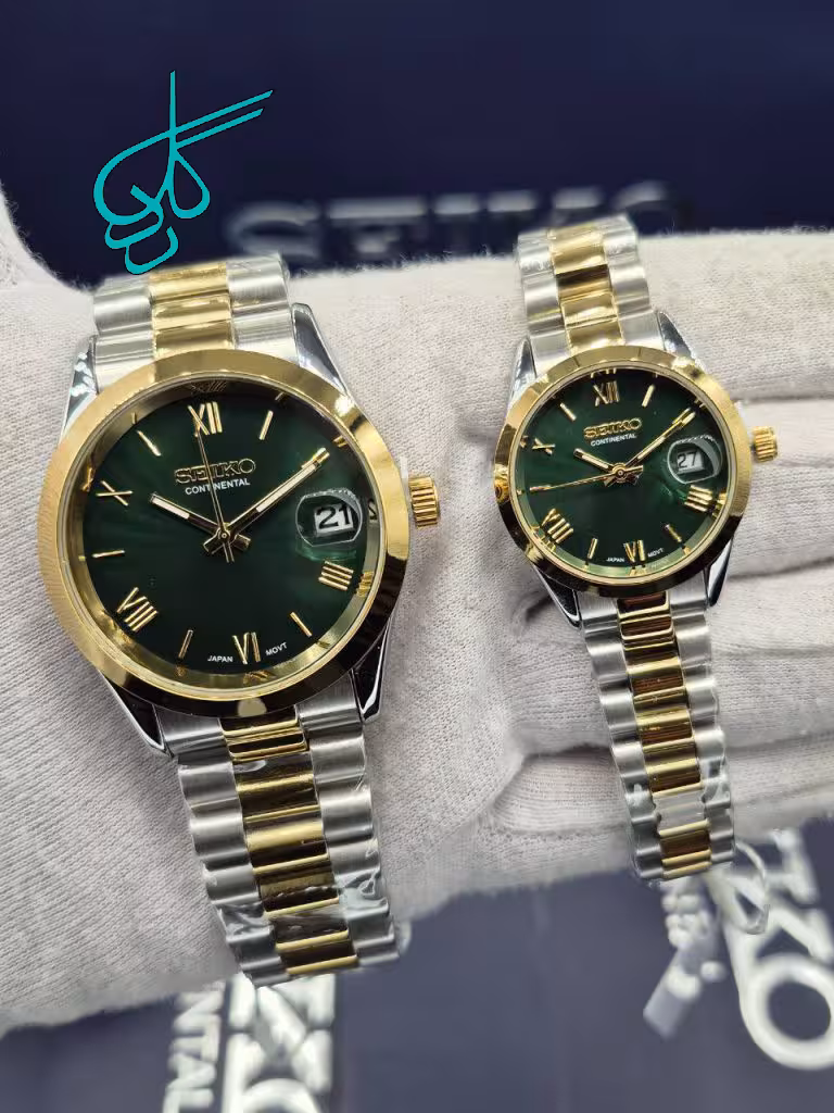 خرید ست ساعت زنانه و مردانه سیکو کلاسیک مدل کنتیننتال (Continental) ساخت ژاپن کیفیت عالی استیل 316 ضدحساسیت (اورجینال) کد 2117384 - ردگل