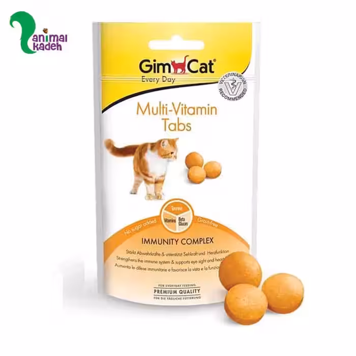 قرص مولتی ویتامین گربه جیم کت مخصوص تقویت سیستم ایمنی 40 گرمی