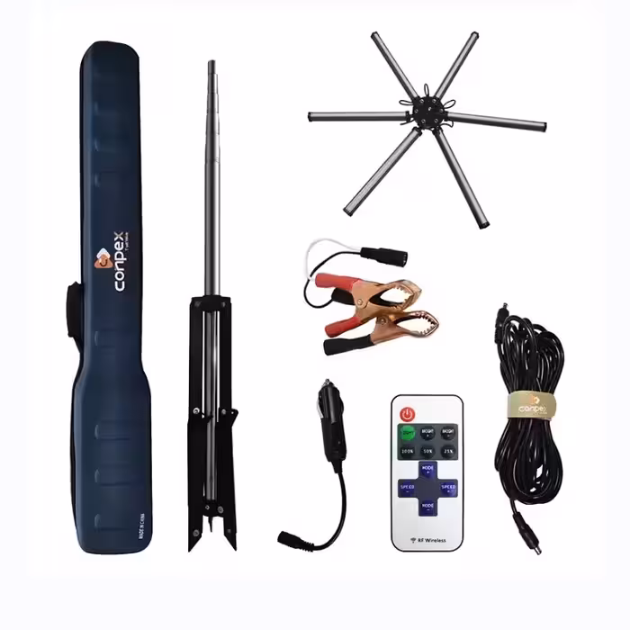 چراغ کمپینگ 6 پر FR-26 COB RF با سه پایه