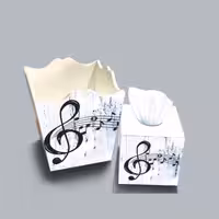 ست سطل و جا دستمال چوبی کودک طرح گیتار کد A2187