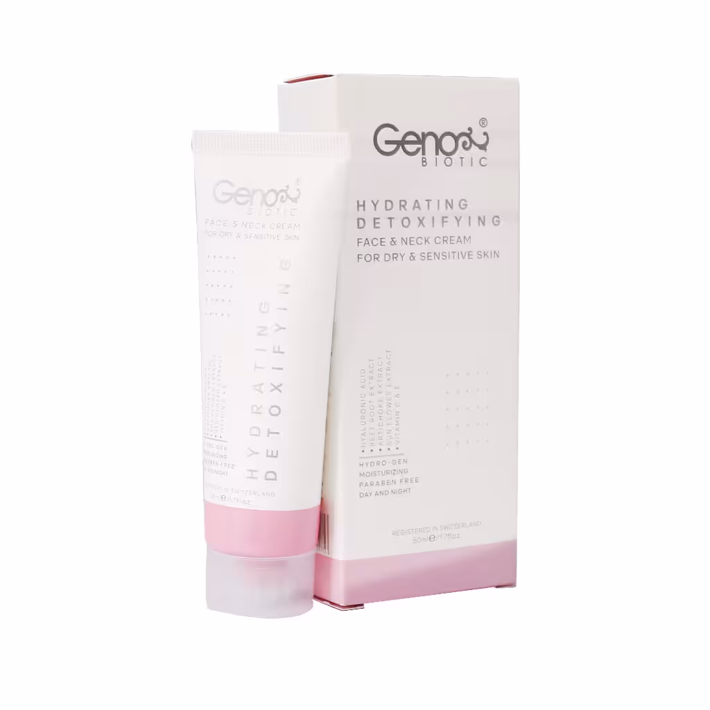 کرم رطوبت رسان صورت و گردن ژنوبایوتیک HYDRATING DETOXIFYING GENO BIOTIC