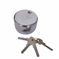 قفل گرد شید با کلید 2 شیار پله ای - سایز 85*50 براق