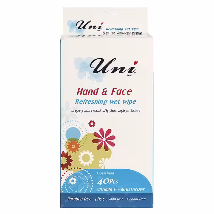 دستمال مرطوب دست و صورت یونی لد مدل Refreshing بسته 40 عددی