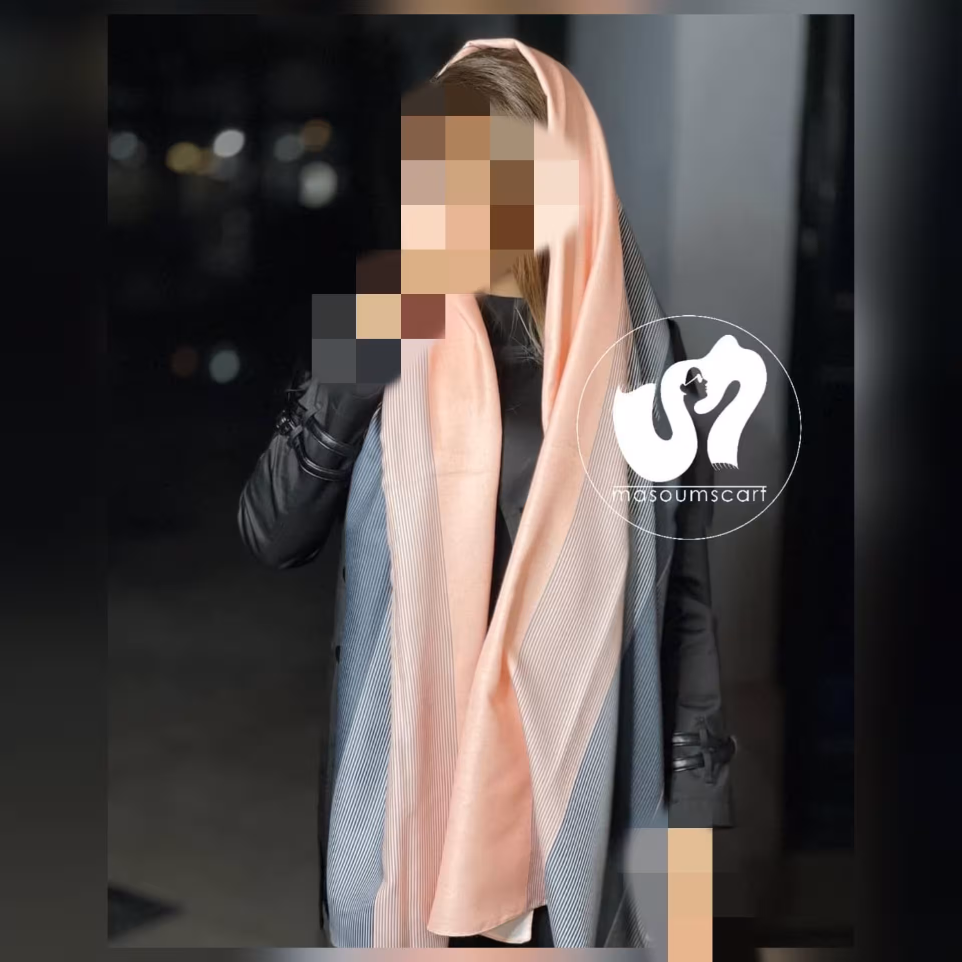 شال موهر راه راه
