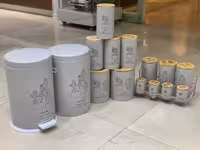 سرویس کامل جا ادویه و پاسماوری فلزی رنگ کوره ای16 پارچه