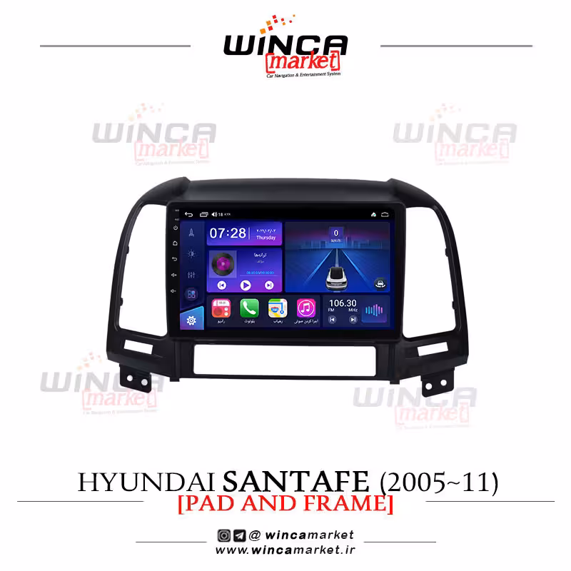 مانیتور اندروید هیوندای سانتافه قدیم برند وینکا WINCA سری S500  پلاس مدل YH855