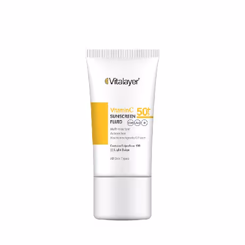 فلوئید ضد آفتاب ویتامین سی SPF50 لایت بژ 50 میل ویتالیر
