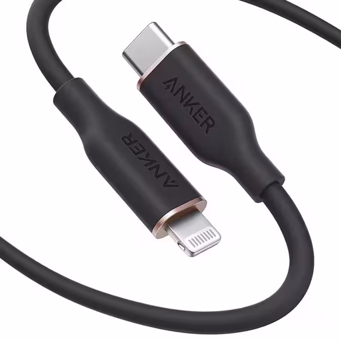 کابل تبدیل USB-C به لایتنینگ انکر مدل Powerline III Flow A8663 طول 1.8 متر