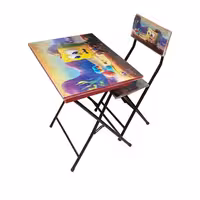 ست میز تحریر و صندلی آسایش مدل تاشو باکسدار طرح باب اسفنجی