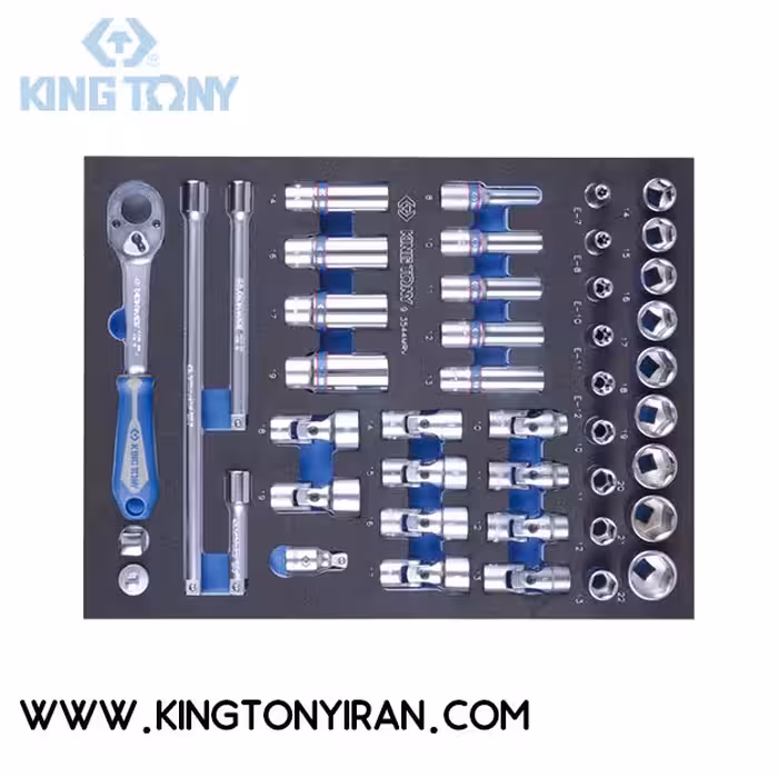 کینگ تونی 9-3544MRV ست بکس کوتاه و بلند 3/8 با متعلقات (13 عددی)