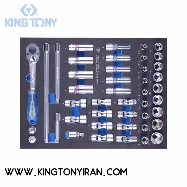 کینگ تونی 9-3544MRV ست بکس کوتاه و بلند 3/8 با متعلقات (13 عددی)