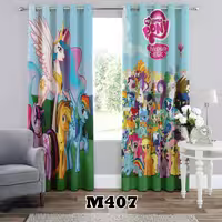 پرده سه بعدی طرح اسب تک شاخ