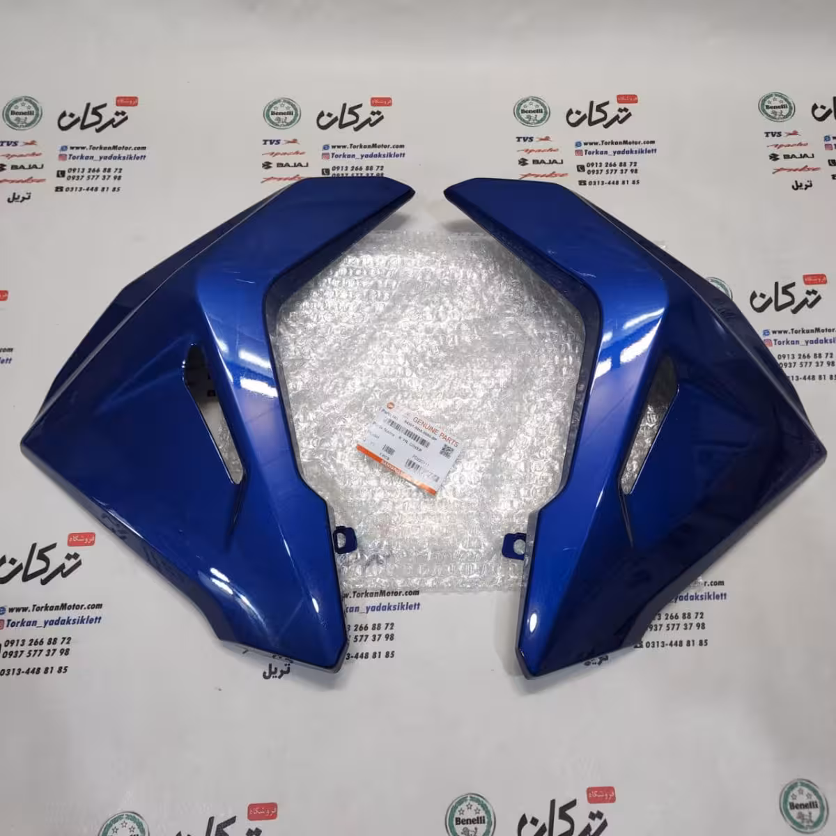 قاب ( کاور ) بغل بال باک موتور SYM گالکسی NA ابی اصلی (جفتی)