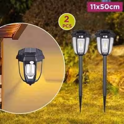 چراغ خورشیدی باغچه ای سنسور دار تک لامپ cl d68