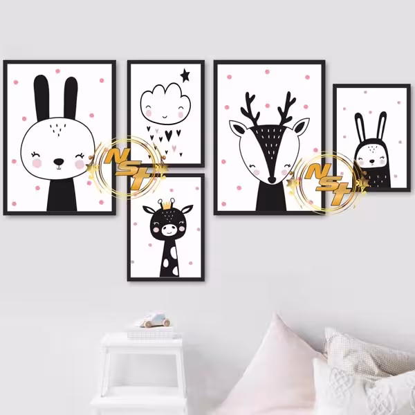 تابلو دکوراتیو کودک 5 عددی کد GH105