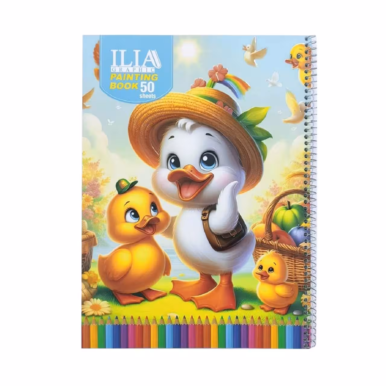 دفتر سیمی ایلیا طرح اردک 100 برگ