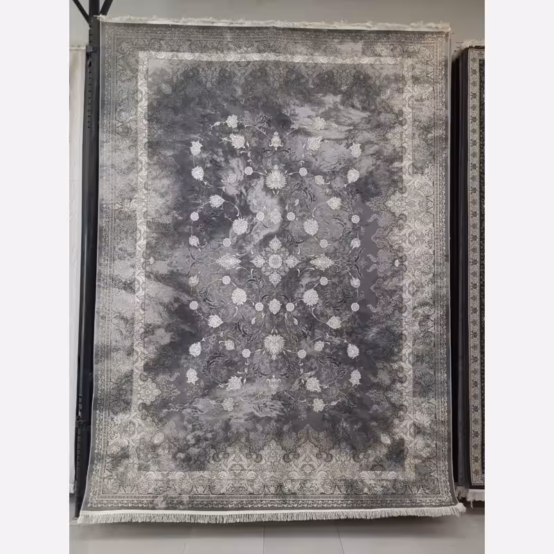 فرش ماشینی 12متری جدید 1200شانه نخ اکریلیک کاشان بافت نرم و زیبا