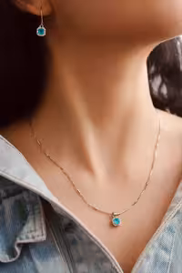 نیمست سنگ دابلت اصل نقره جواهری کد 00463