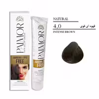 رنگ موی بدون آمونیاک پالمور رنگ قهوه ای قوی شماره 4.0 حجم 100 میل