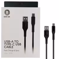 کابل شارژ و دیتا Type C 1.2 متری کنفی Green Lion BCTYCBK