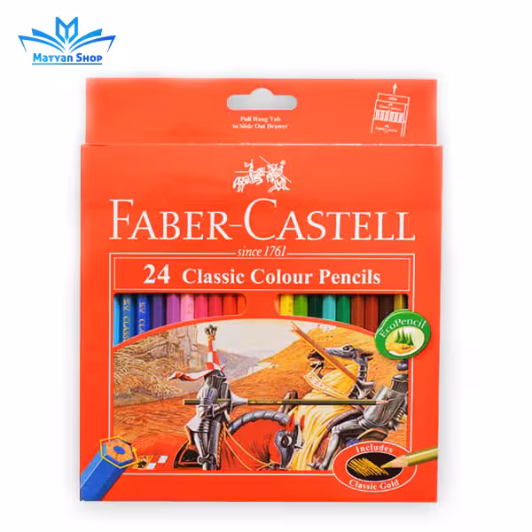 مداد رنگی فابرکاستل 24 رنگ جعبه مقوایی