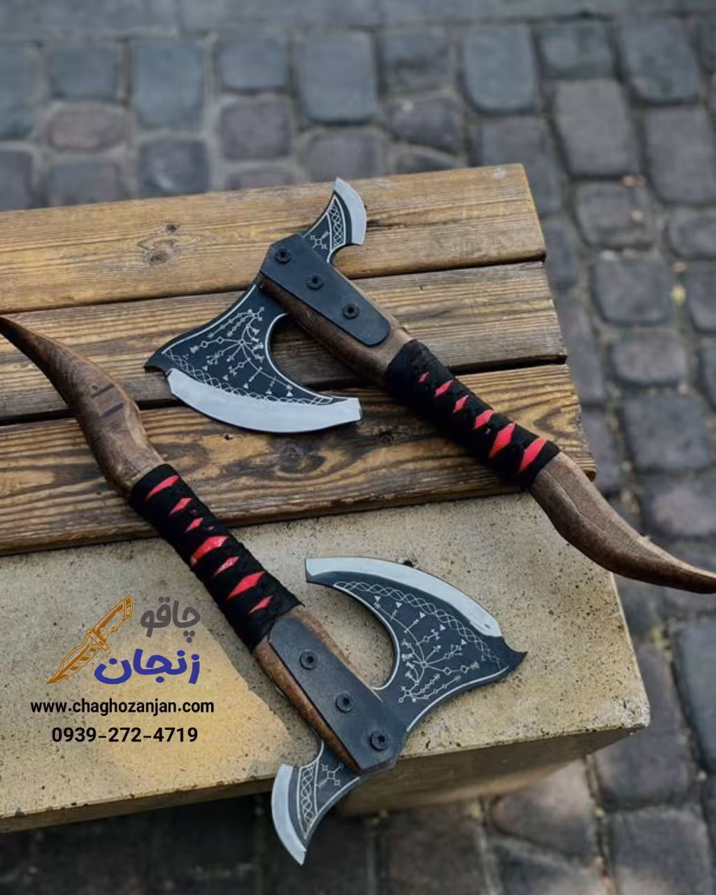 تبر کریتوس 40 سانتی تیغه فولادی مقاوم ساخت زنجان اصل