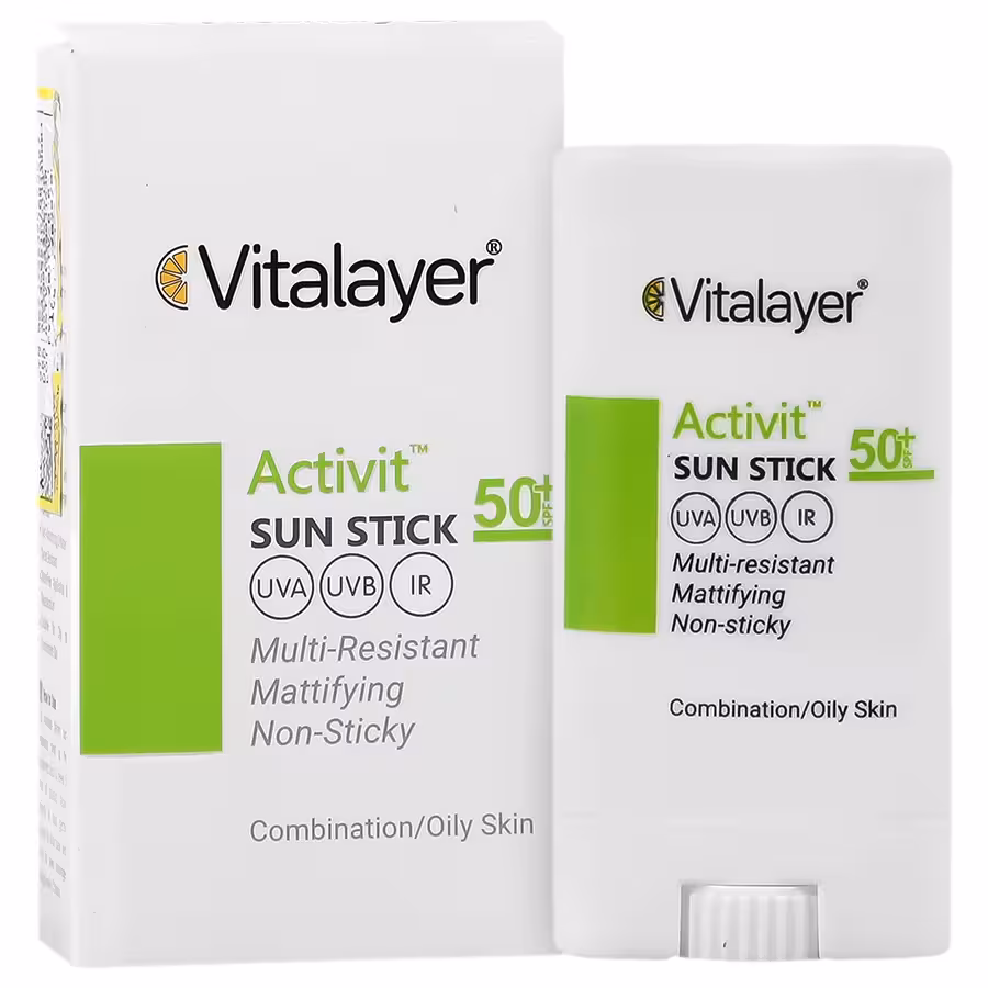 ضد آفتاب استیکی اکتیویت SPF50 ویتالیر 15 گرمی