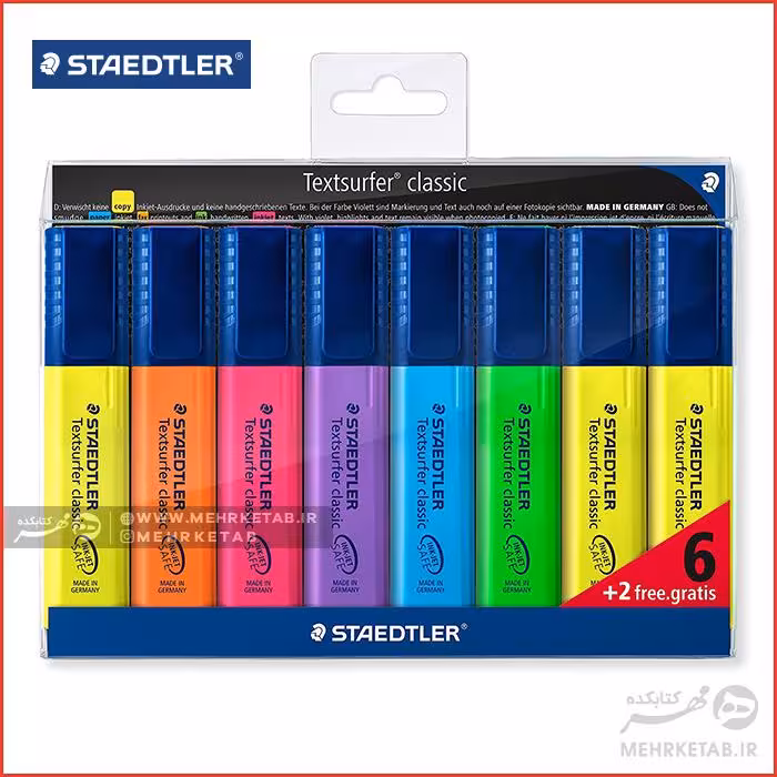 هایلایتر 6 2 رنگ استدلر Staedtler Textsurfer® classic 364 6 2