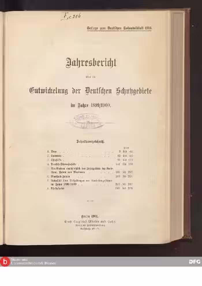 خرید و دانلود نسخه کامل کتاب Jahresbericht über die Entwicklung der deutschen Schutzgebete im Jahre 1899/1900