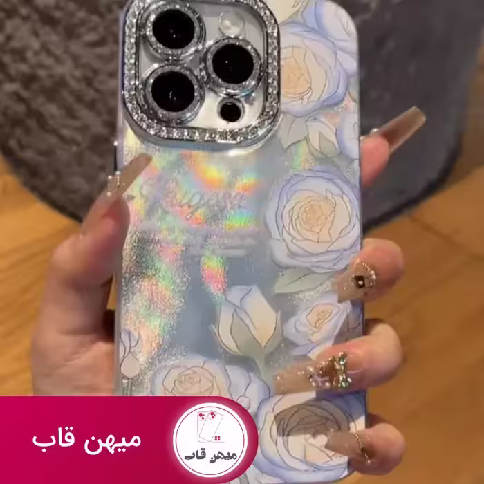 قاب گوشی آیفون blue rose - کد (83508)