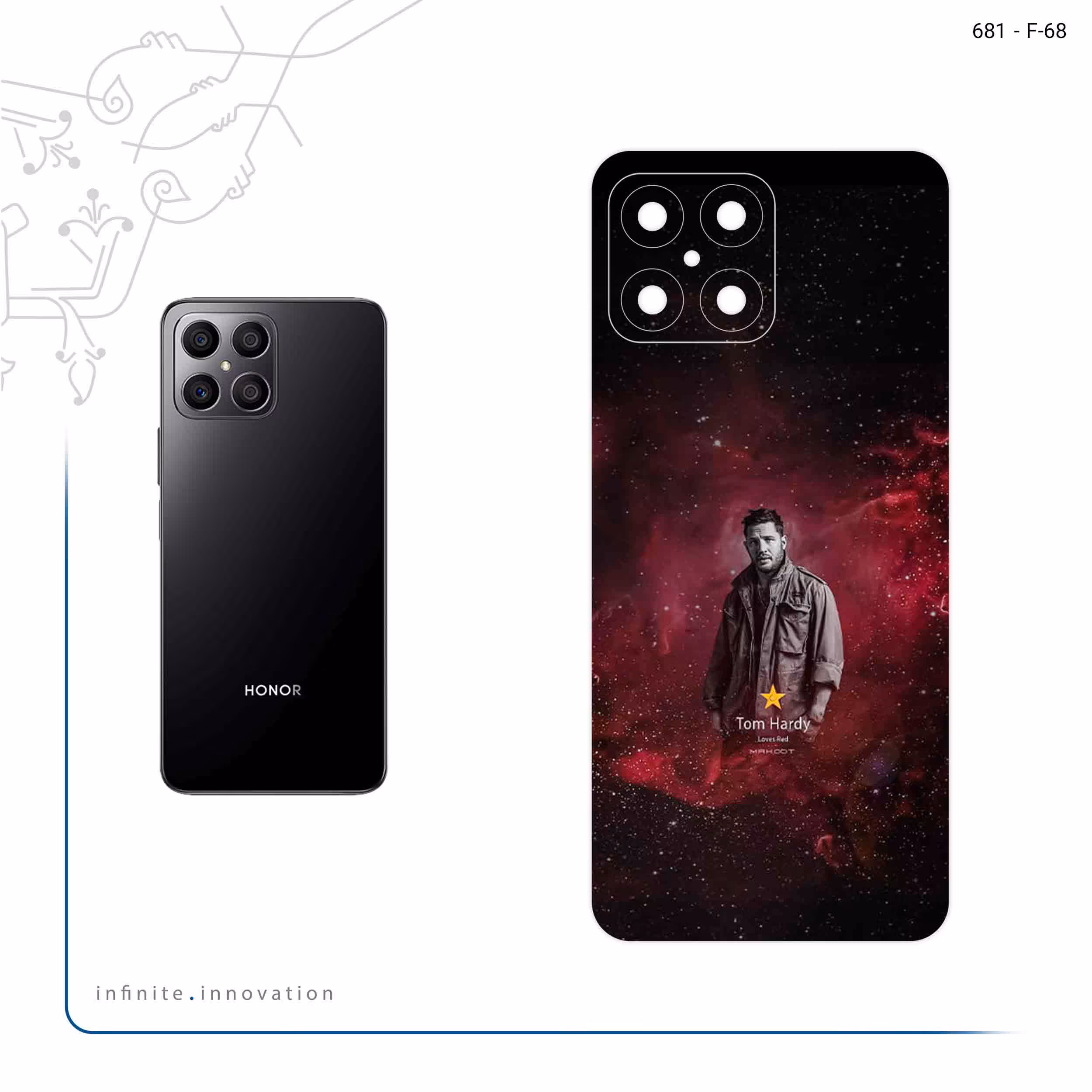 برچسب پوششی ماهوت مدل Tom Hardy مناسب برای گوشی موبایل آنر X8